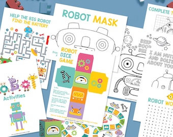 Robotactiviteiten afdrukbaar | Kinderactiviteiten | Hulpbronnen voor docenten | Thuisonderwijs | Creativiteit van kinderen | Robotachtig plezier