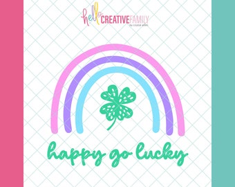 Happy Go Lucky SVG & PNG Cut File - Digital Download - Cricut Craft | St Patrick's Day | Cricut Gift Ideas | Luck of the Irish