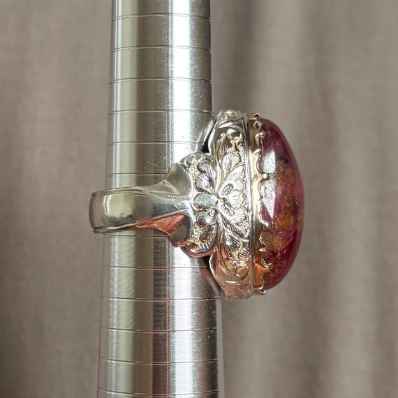 Ruby in Matrix Ring • Natural Ruby Gemstone • Vin… - image 7