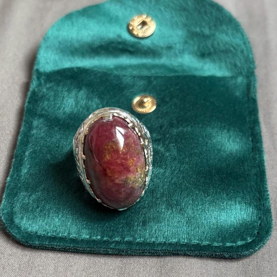 Ruby in Matrix Ring • Natural Ruby Gemstone • Vin… - image 9