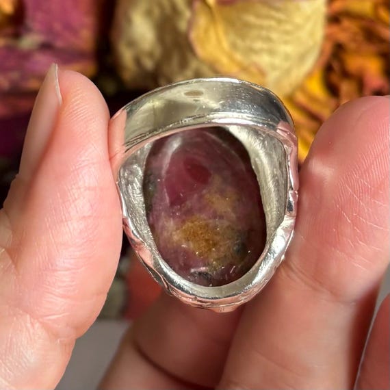 Ruby in Matrix Ring • Natural Ruby Gemstone • Vin… - image 4