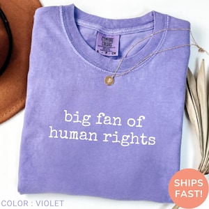 Big Fan Of Human Rights Shirt Comfort Colors®, Equality Shirt, Social Justice Shirt, Political Protest Shirt, Activist Shirt, Human Rights