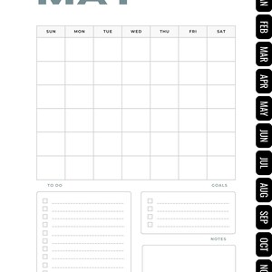 Monthly and Weekly Planner - Etsy