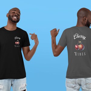 Cherry Vibe Unisex Heavy Cotton T-Shirt, Trendy Cherry Themed Geschenk für Sie, Mutter, Freund, Für Ihn, Vater