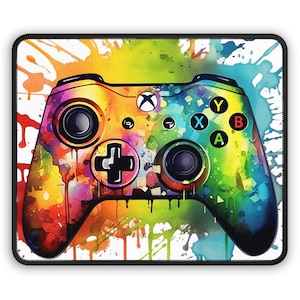 Gaming Mouse Pad | Gamer Mouse Mat for Home Office, Video Game Station, Gift for Gamers, Color Splash Design