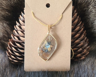 Rutilated Quartz Pendant Necklace