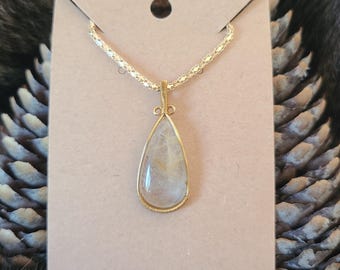 Rutilated Quartz Pendant Necklace