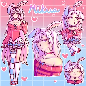 Custom Reference Sheet - character reference sheet, oc, art, custom art, cute