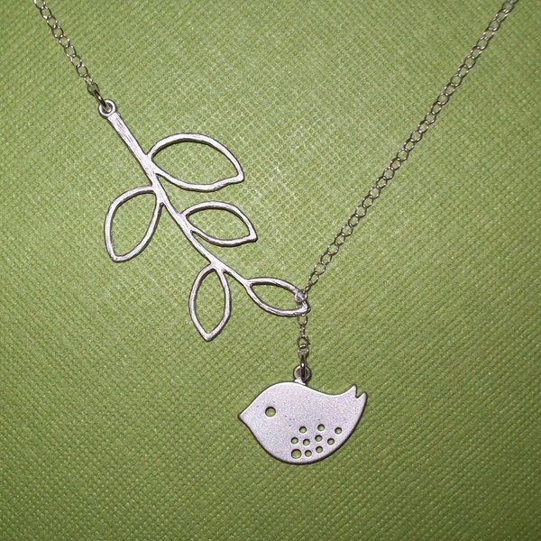 Detailed Bird and Branch Lariat