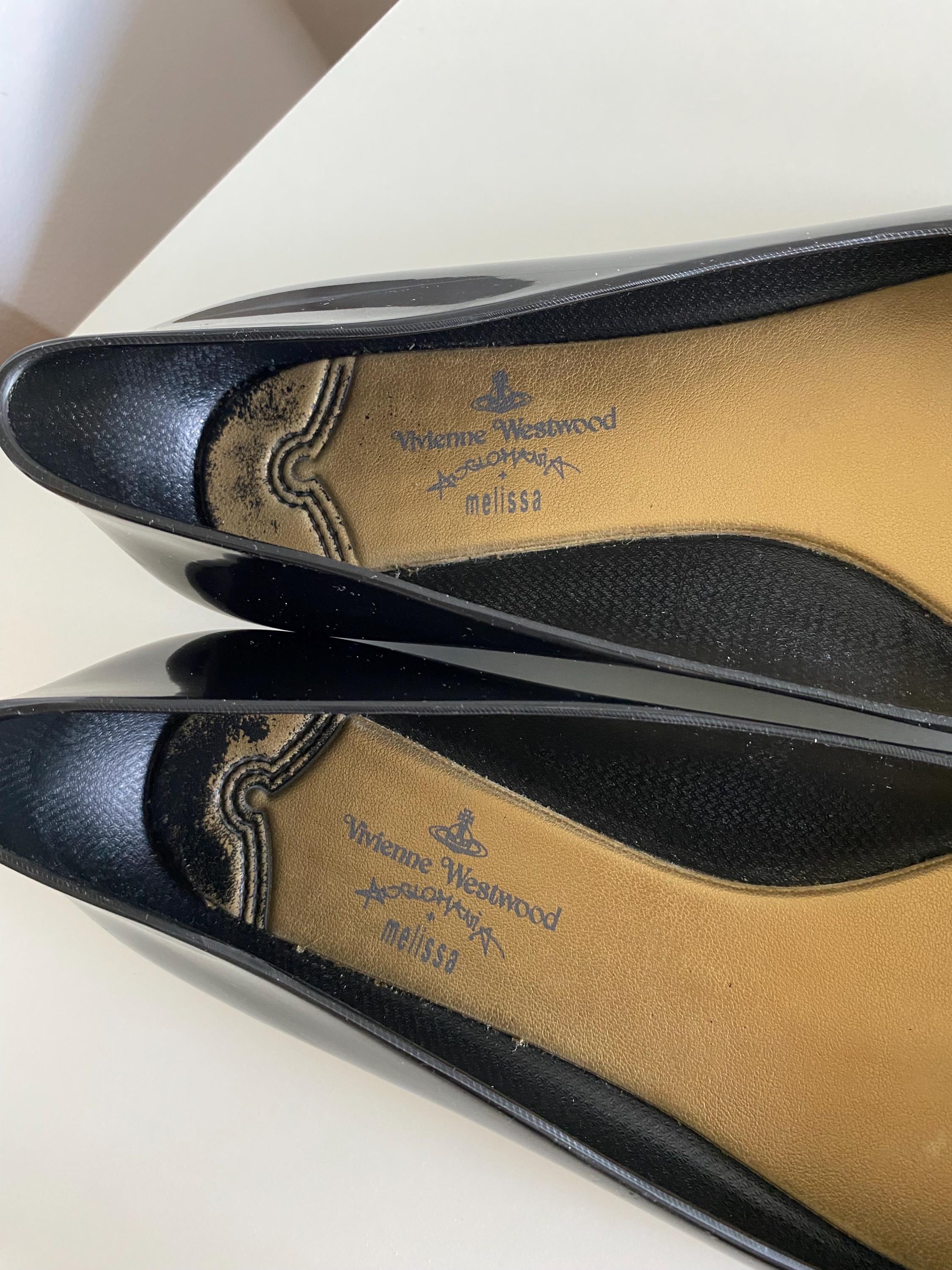 Vivienne Westwood Melissa ネイビー フラットシューズ Vivienne Westwood Melissa ネイビー フラットシューズ