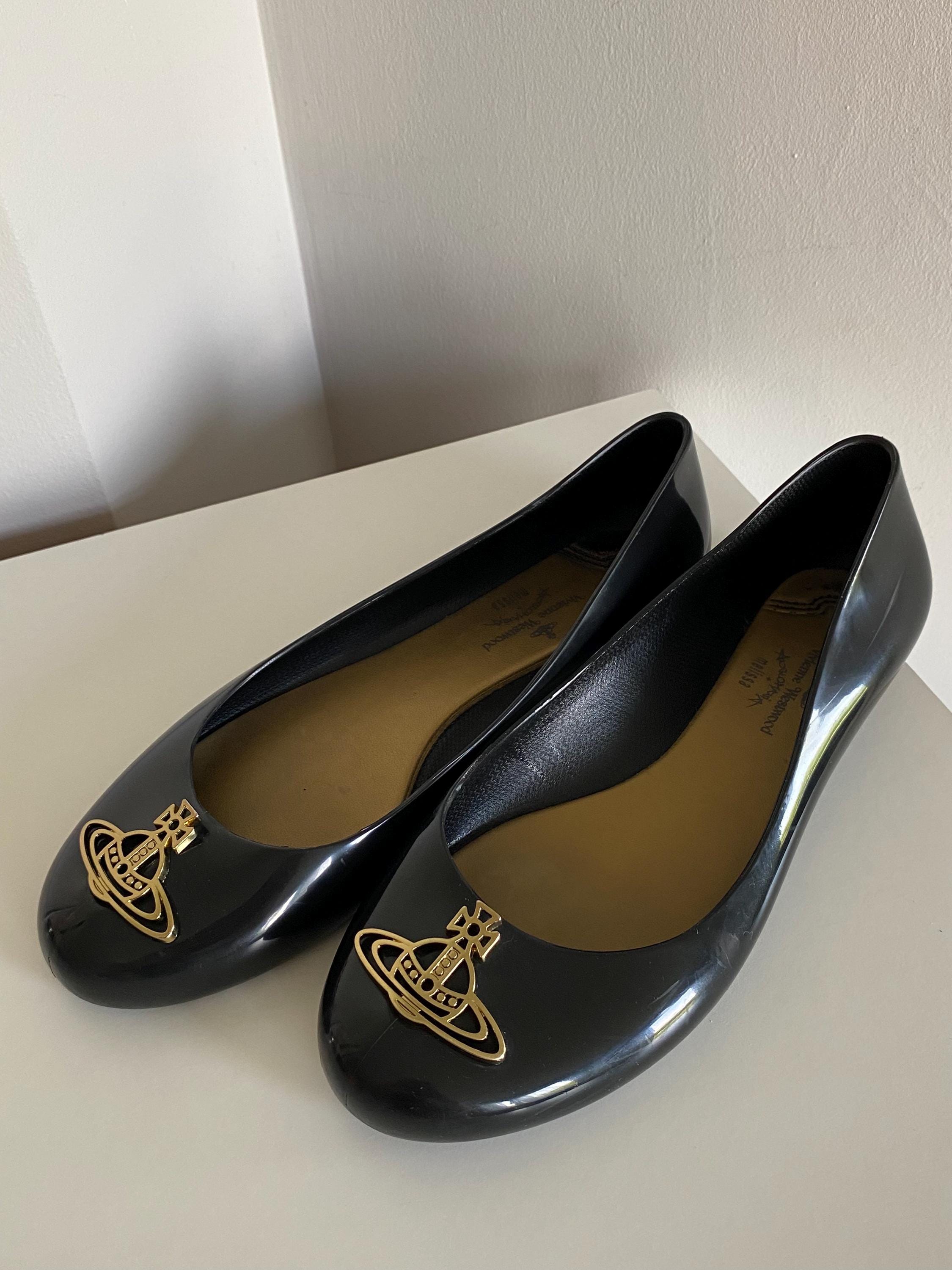 Vivienne Westwood Melissa ネイビー フラットシューズ Vivienne Westwood - Vivienne Westwood × Melissa レイン