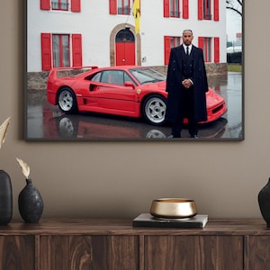 Louis HAMILTON Ferrari, LH44, F40 FORMEL 1 POSTER McLaren Mercedes, Druck A4-A3-A2-A1 Größe, F1 Wandkunst, Formel 1 Poster, F1 Druck