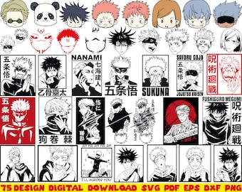 Anime SVG Bundle | Popular Anime And Manga  |Anime Silhouette SVG | High-Quality Vector Art | Anime Craft Designs | Instant Digital Download