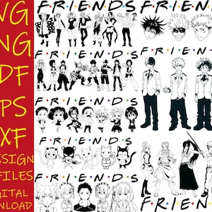 Anime SVG Bundle | Popular Anime And Manga  |Anime Silhouette SVG | High-Quality Vector Art | Anime Craft Designs | Instant Digital Download