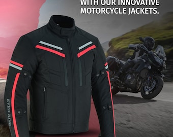 Motorcycle Motorbike Jacket Waterproof Textile CE Armoured Reflectors Jacket