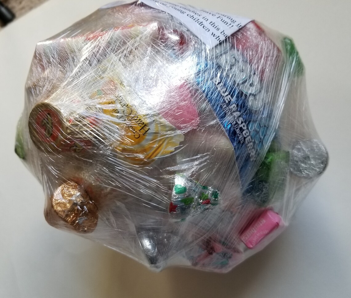 Saran Wrap Candy Ball Surprise Ball Holiday Game Party Etsy
