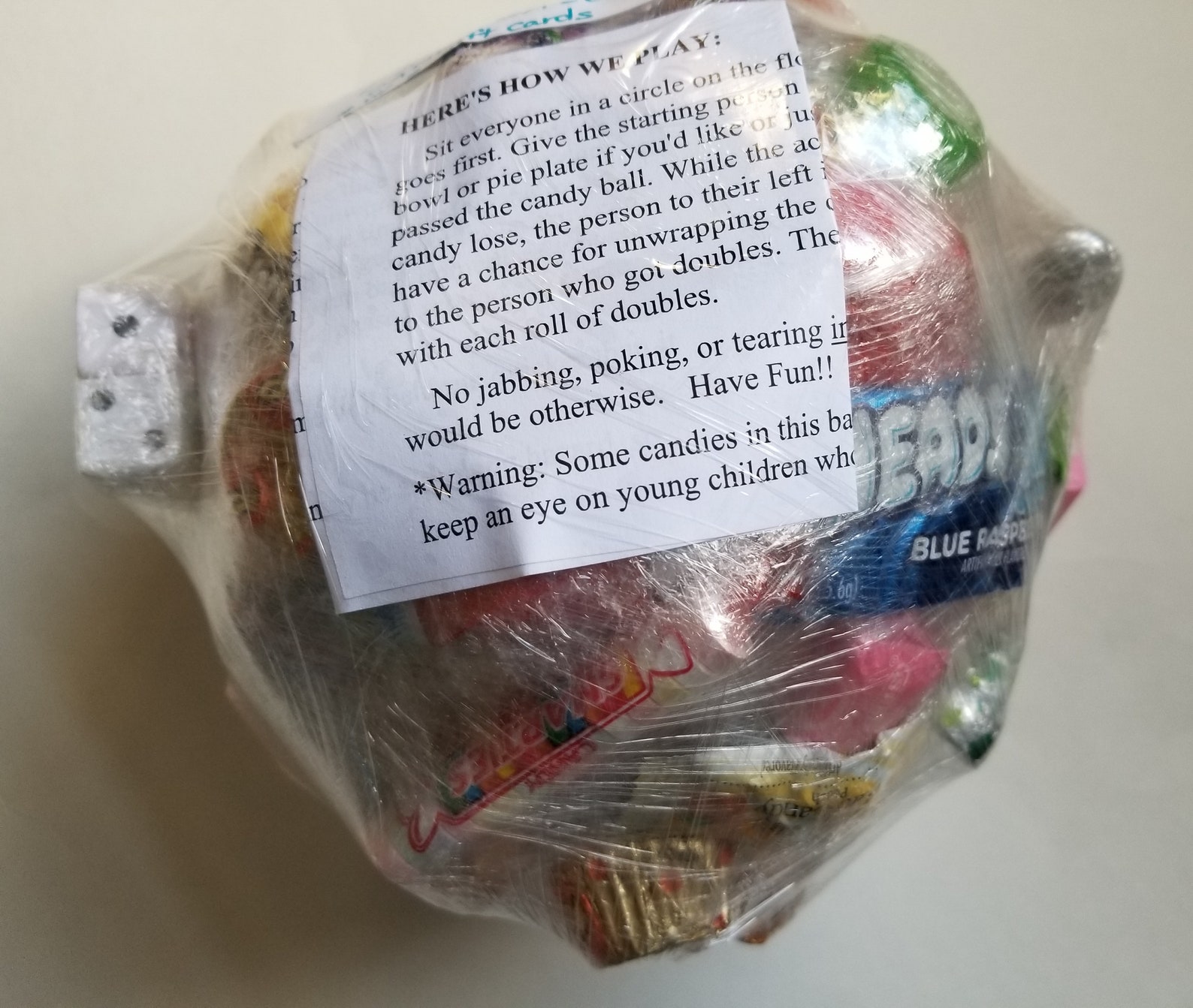 Saran Wrap Candy Ball Surprise Ball Holiday Game Party Etsy