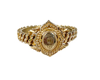 Vintage Gold Filled Sweetheart Bangle Bracelet Assemblage Collage OOAK Antique Statement Jewelry Gift  B6110