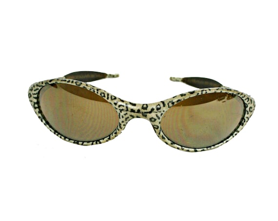 Vintage 1980's Oakley Mirrored Cheetah Print Sunglasses Women's