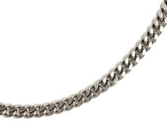 Silver 6MM Stainless Steel Curb Chain Choker Necklace Anti Tarnish Minimalist Women't Choker Gift   N5373