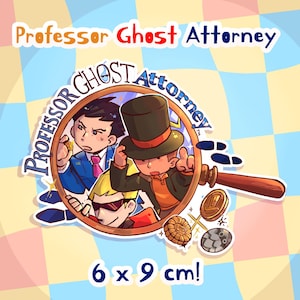 Professor Ghost Attorney Aufkleber | Professor Layton | Geistertrick | Ace Attorney