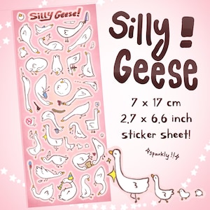 Silly Geese Sticker Sheet | Original Art