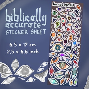 Biblically Accurate Sticker Sheet | Original Art | Many eyeballs ceaseless watching
