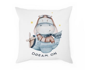 Almohada para bebé, almohada Dream On Hippo, regalo para baby shower, para los más pequeños