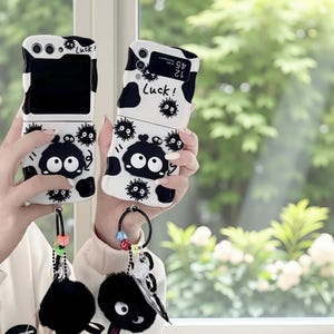 Cute Pendant Shockproof Phone Case for Samsung Z Flip 6 5 4 3 – Protective  ZFlip6 ZFlip5 Flip4 Flip3 Cover with Charm Accessory
