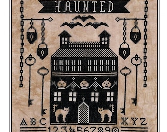 Haunted Manor House Counted Cross Stitch Chart Artful Offerings Paper Pattern XS20177