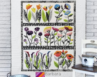 Bliss Garden Floral Barbara Persing Applique Quilt Pattern Complete Block of the Month