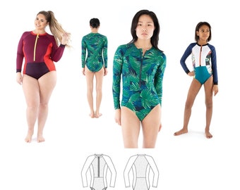 zip front swimsuit women's swimwear