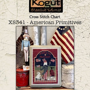Amerikaanse Primitieven XS341 Teresa Kogut Patriottische Uncle Sam geteld Kruissteek Grafiek