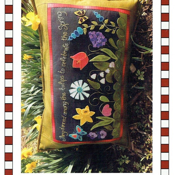 Spring Blessings Applique Pastime Pieces Pillow Wallhanging Quilt Pattern