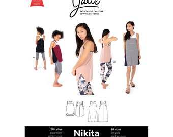 Jalie Nikita 3902 Workout Tank Top Swing Dress Racer Back Sewing Pattern