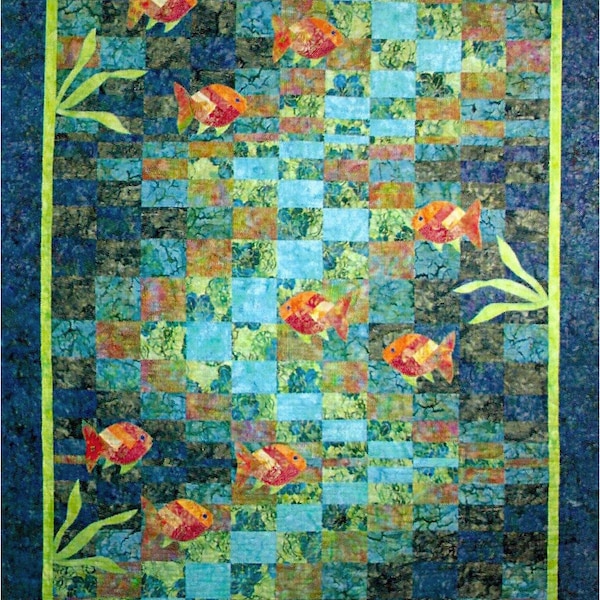 Molokini Bay Bargello Ocean Fish Quilt Pattern Quilting Time