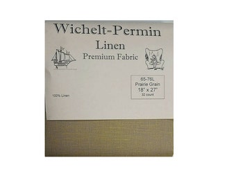 Wichelt Permin Prairie Grain 65-76L 100% Linen 32 Ct 18" x 27" Cross Stitch Fabric