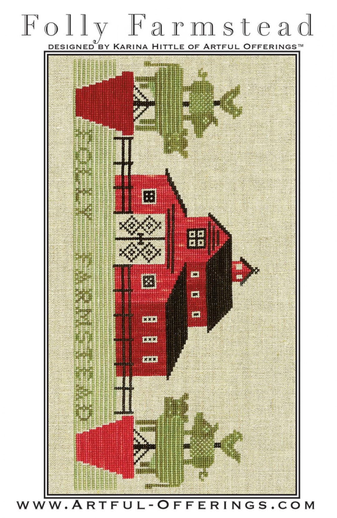 Folly Farmstead Counted Cross Stitch Chart Artful Offerings Paper
