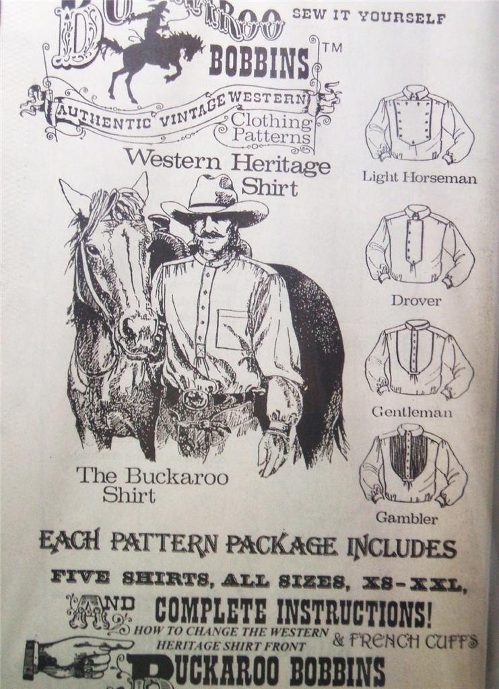 Buckaroo Bobbins Western Heritage Shirt 5 Styles Mens Clothing | Etsy