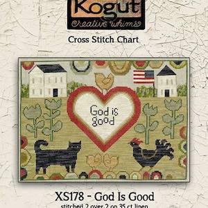 God is Good XS178 Americana Home Teresa Kogut geteld Cross Stitch Chart Paper Patroon