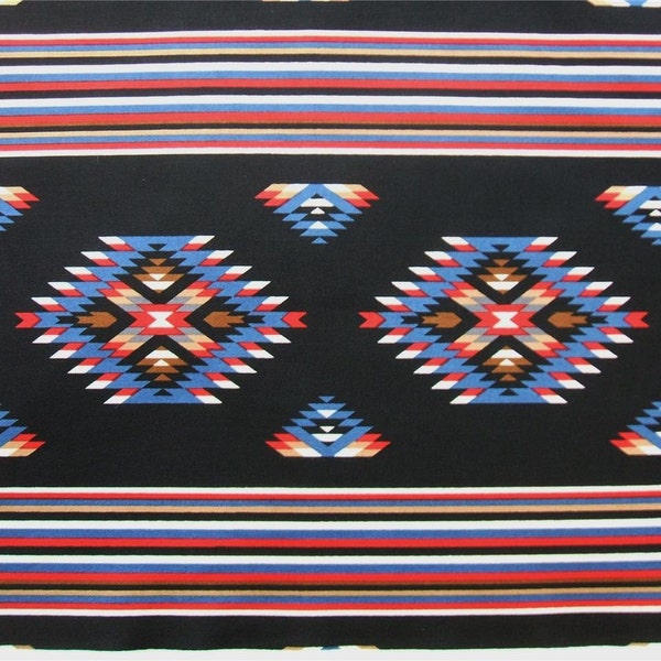 American Cowboy Western Horse Blanket Stripe Windham Quilting Fabric 28" Remnant Reduced