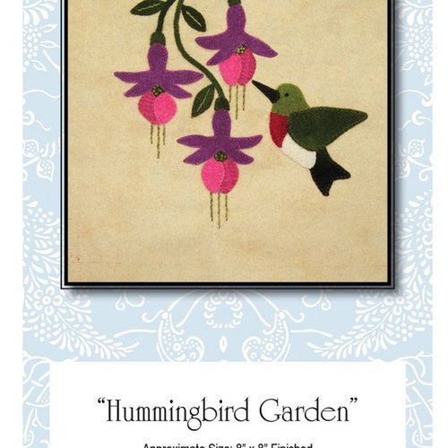 Hummingbird Garden Wool Quilt Pattern Cotton Tale Designs
