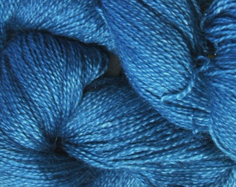 Malabrigo Baby Silkpaca Tuareg 098 Blue Alpaca Silk Lace Yarn