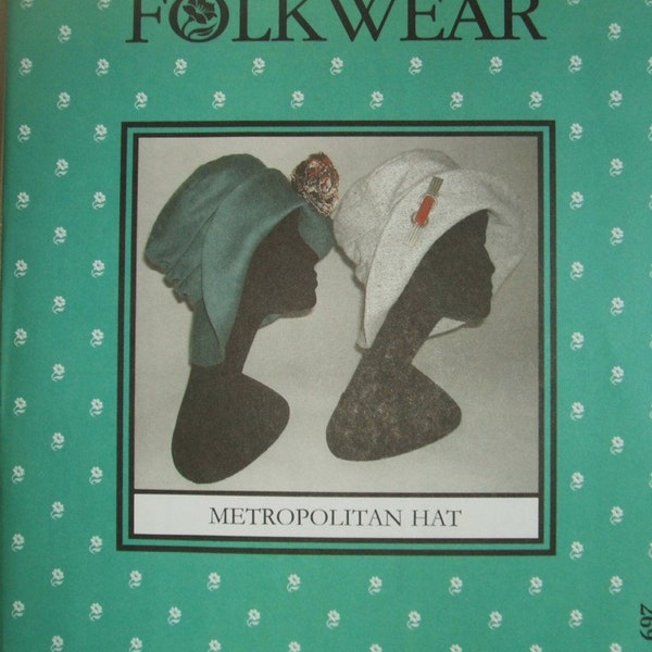 Folkwear  269 Metropolitan Hat Sewing Pattern DIY