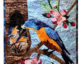 Open Wide Spring Robin Bird Nest Applique Amazing Quilts by Grace Pattern