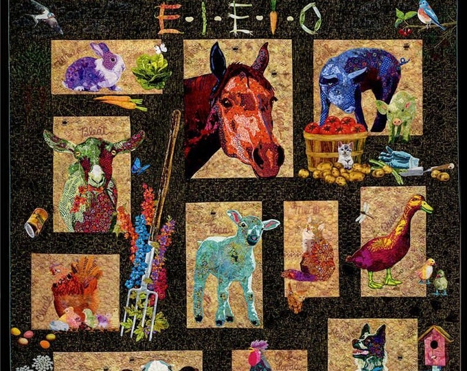 Ms Macdonald's Farm AQS Bonnie Keller BOM Animal Quilt Pattern Set Etsy