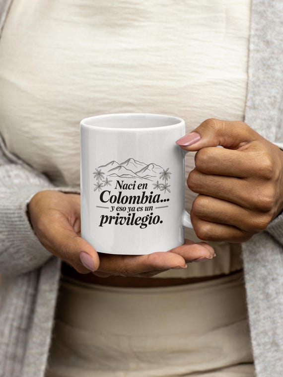 Nací en Colombia Mug  Premium Minimalist Colombian Pride Gift