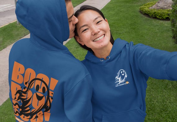 Halloween Ghost Hoodie, Spooky Sweatshirt for Fall, Trick or Treat Unisex Hooded Sweat, Cozy Halloween Custom Hoodies, Halloween