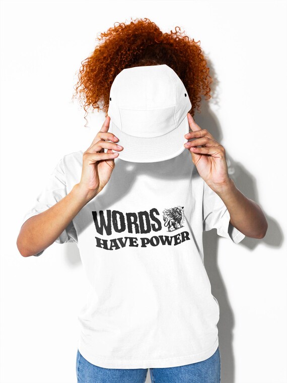 Words Have Power Shirt – Minimalist Statement Tee – Empowerment T-Shirt – Speak Up Graphic Tee – Unisex Comfort Shirt