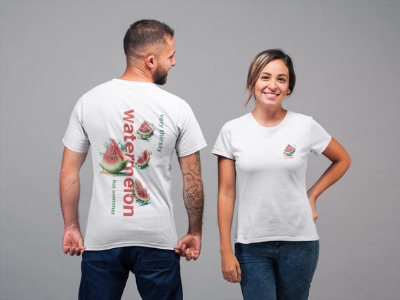 Watermelon Delight Unisex Tee, Summer Vibes T-Shirt for Men and Women, Fruit Graphic Top, Beach Vacation Shirt, Tropical Apparel